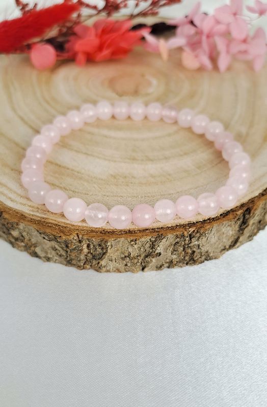 Bracelet Quartz Rose 6mm - Amour, pardon