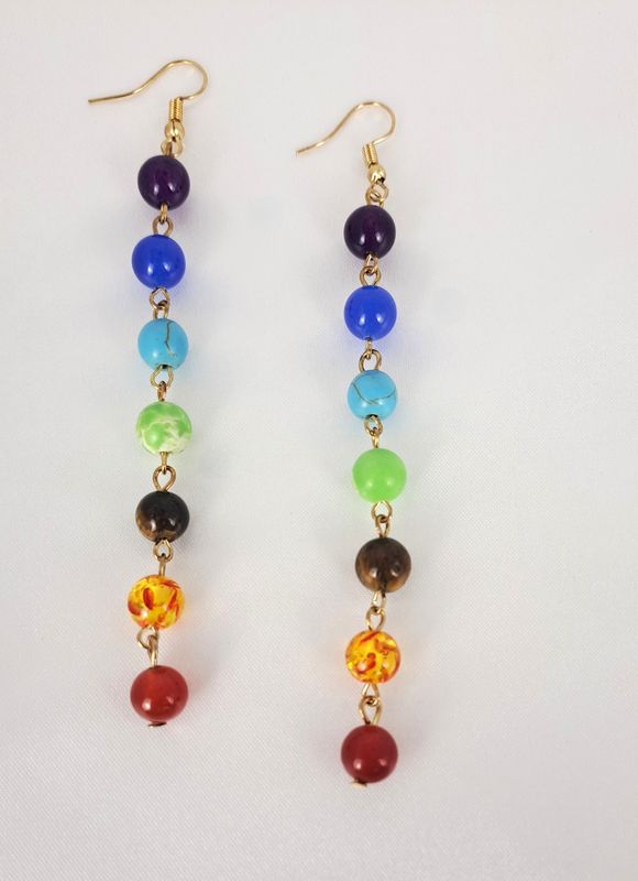 Boucles d'oreilles 7 Chakras