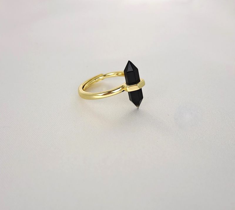 Bague Obsidienne Œil céleste- Sagesse et protection
