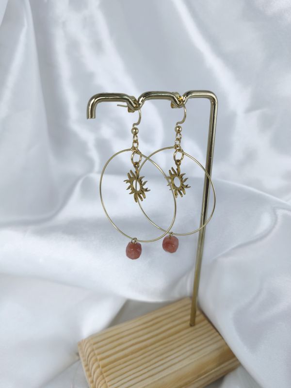 Boucles d'oreilles Pierre de soleil - Lumière et confiance