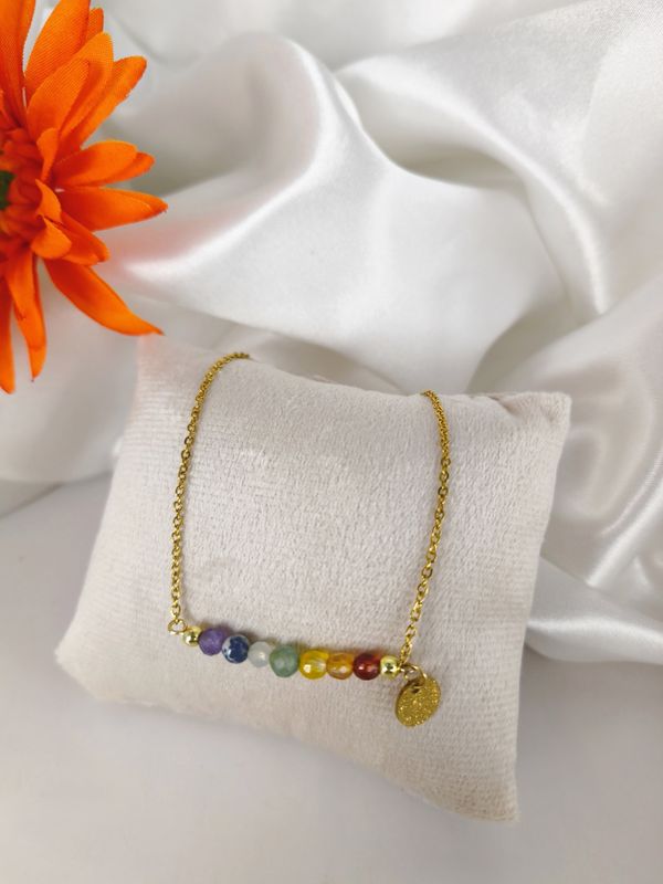 Collier 7 Chakras - Acier inoxydable - Harmonie et énergie