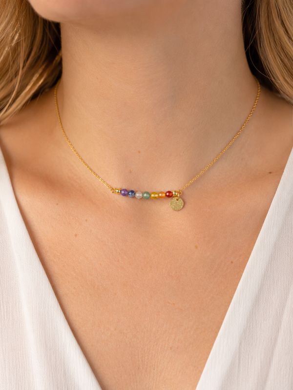 Collier 7 Chakras - Acier inoxydable - Harmonie et énergie