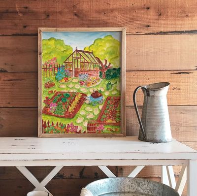 Affiche Le Potager par Caroline Millet