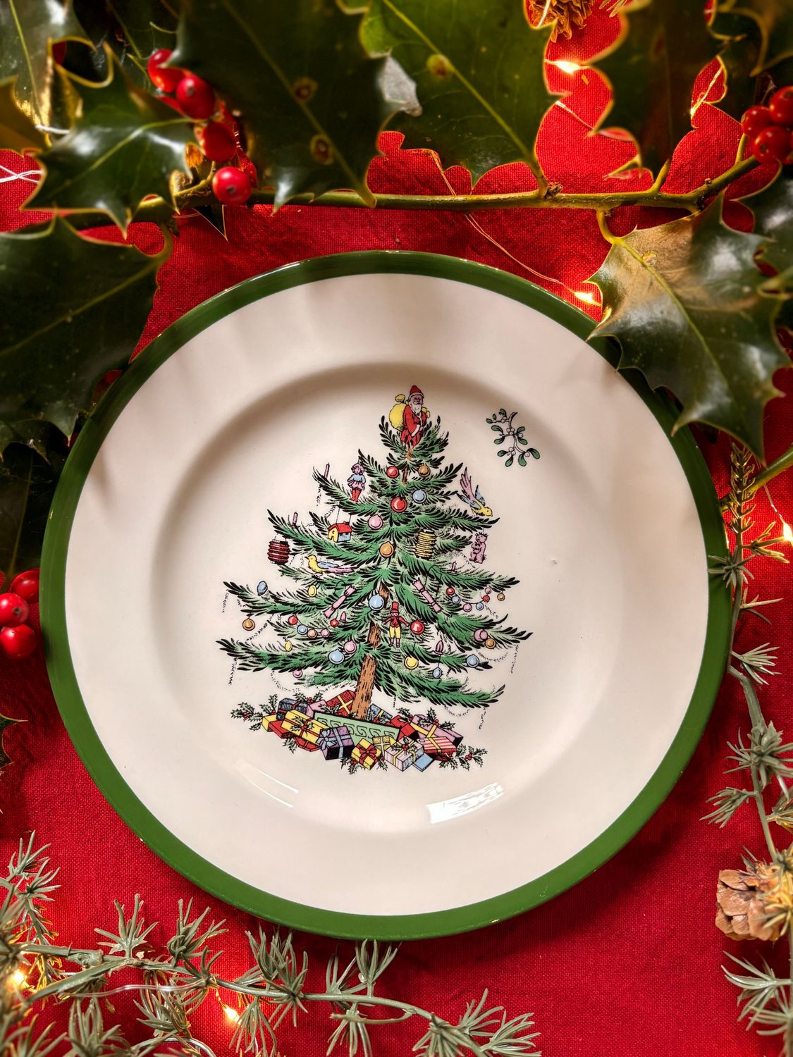 Assiette à dessert Clarence Christmas Tree