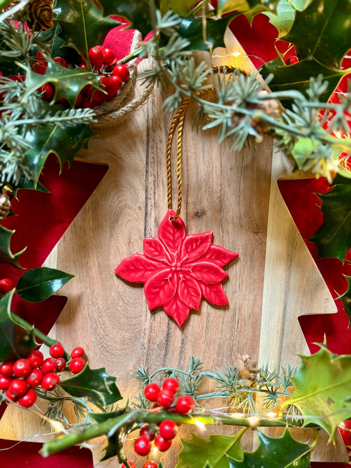 Ornement sapin Lady Poinsett