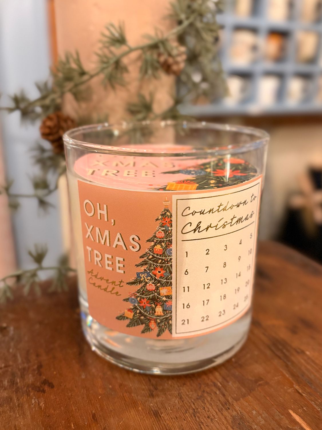 Bougie de l'Avent Oh Xmas Tree