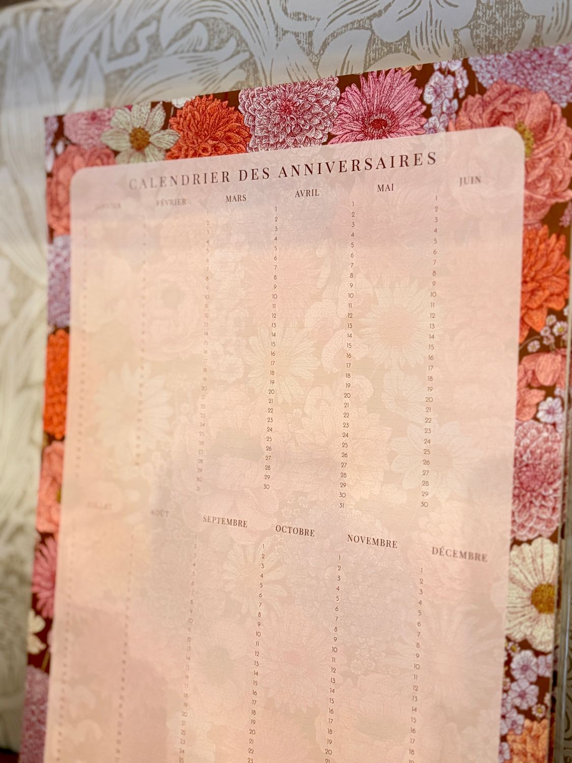 Blanche &amp; Madeleine – Le calendrier des anniversaires