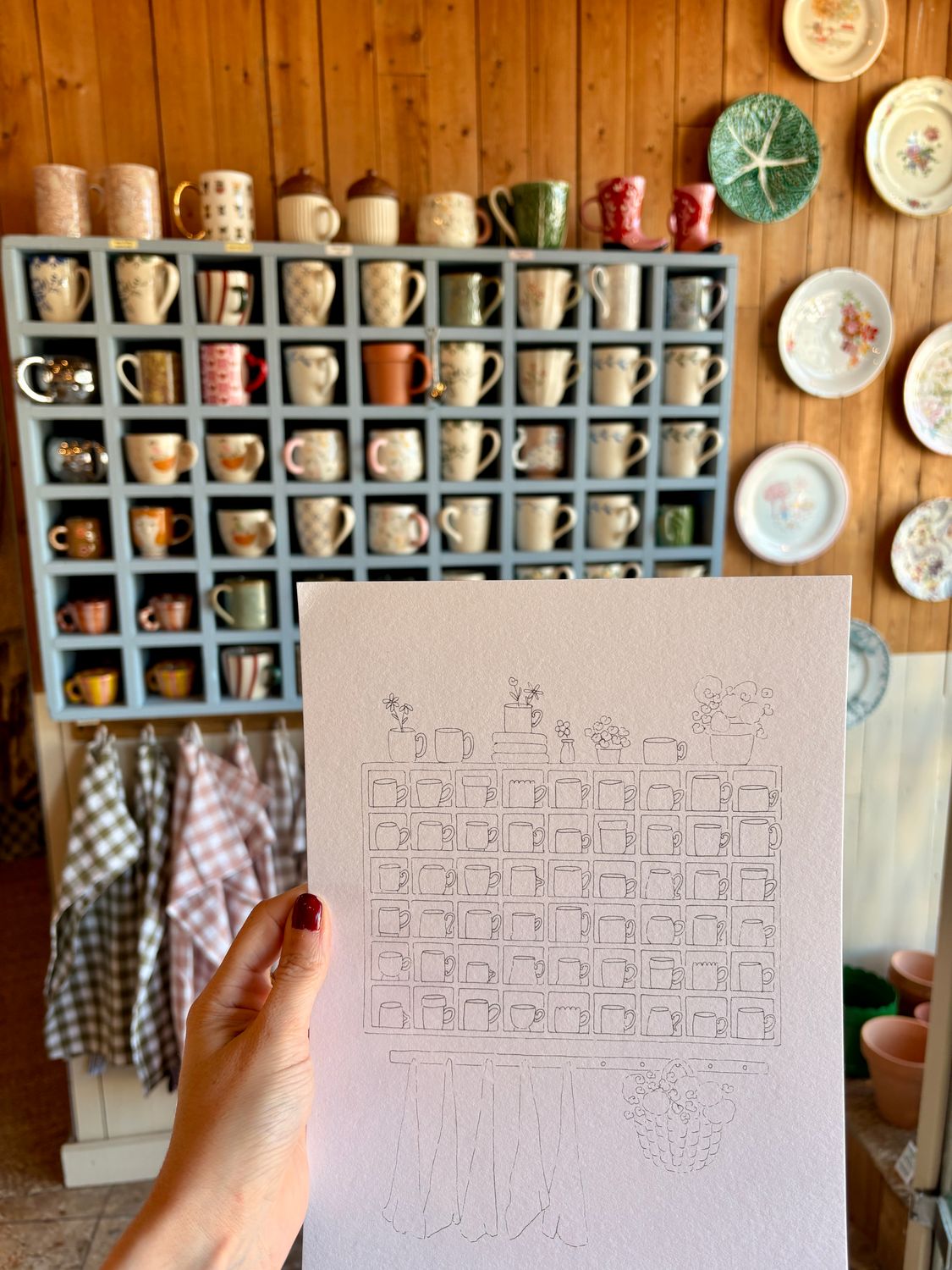 Coloriage – Casier à mugs
