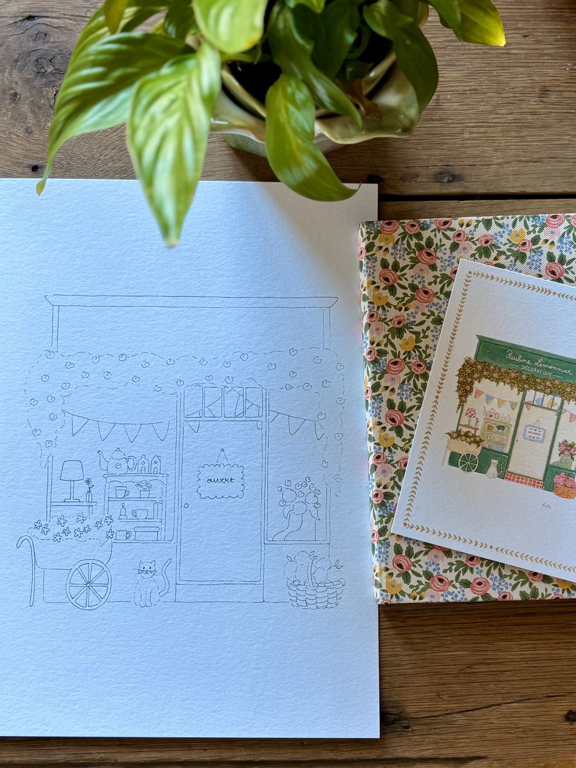 Coloriage – Devanture de la boutique