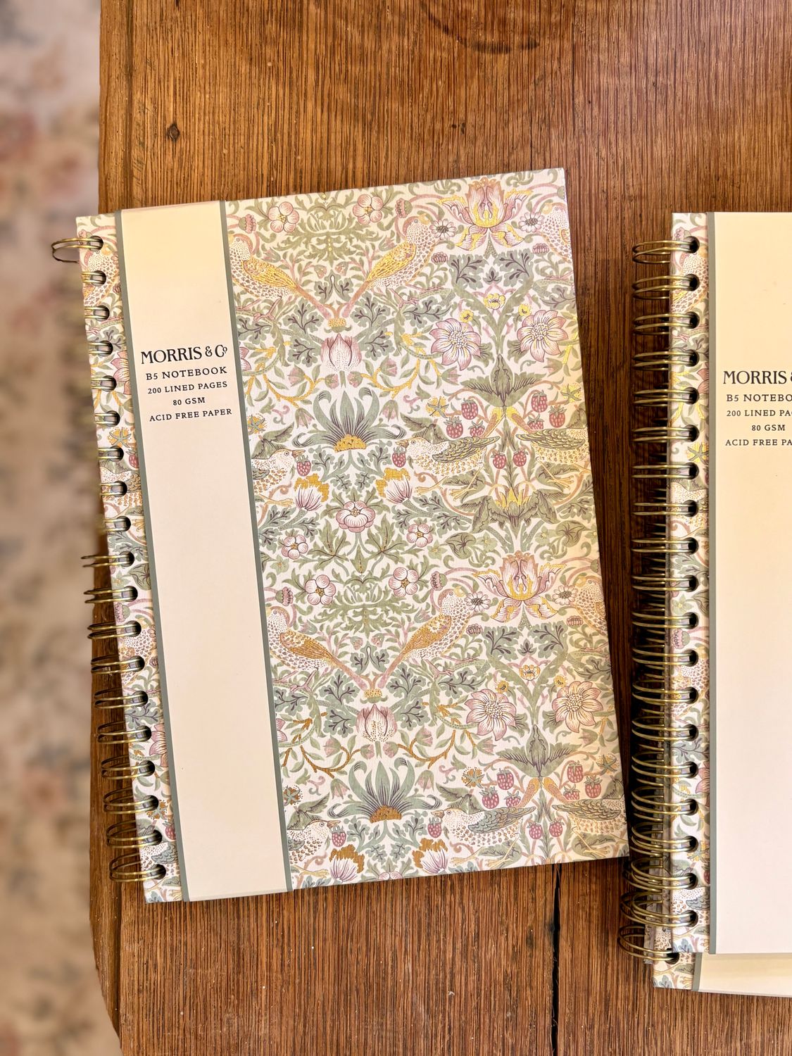 Cahier à spirale B5 William Morris Florence