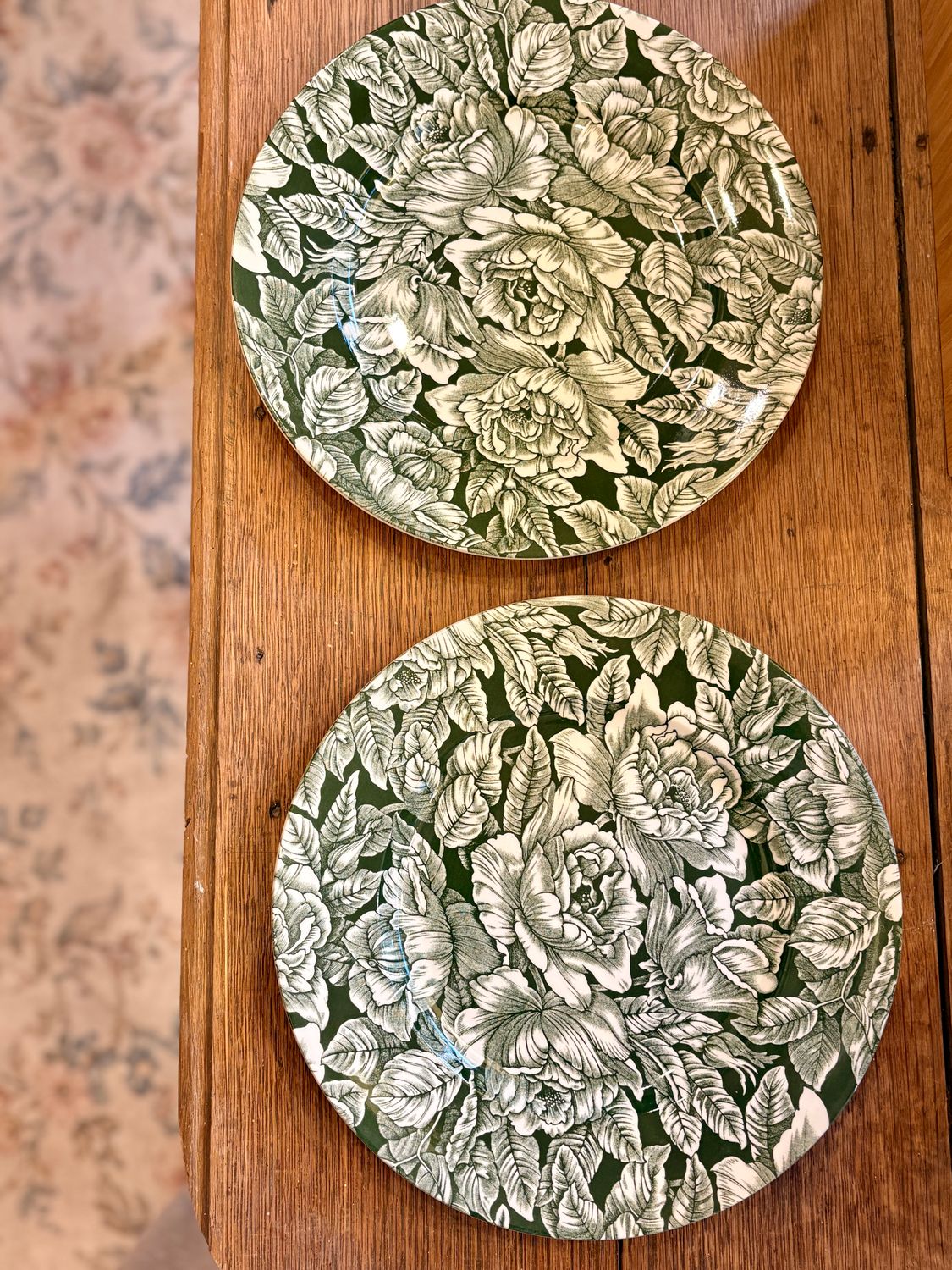 Assiette Green Hibiscus