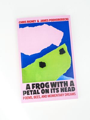 A Frog with a Petal on its Head $35