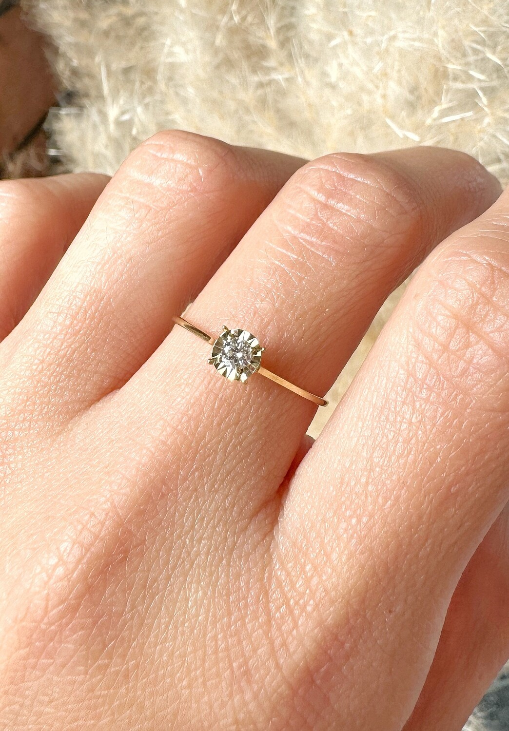 0.10 ct Miracle Heart &amp; Arrow Ring