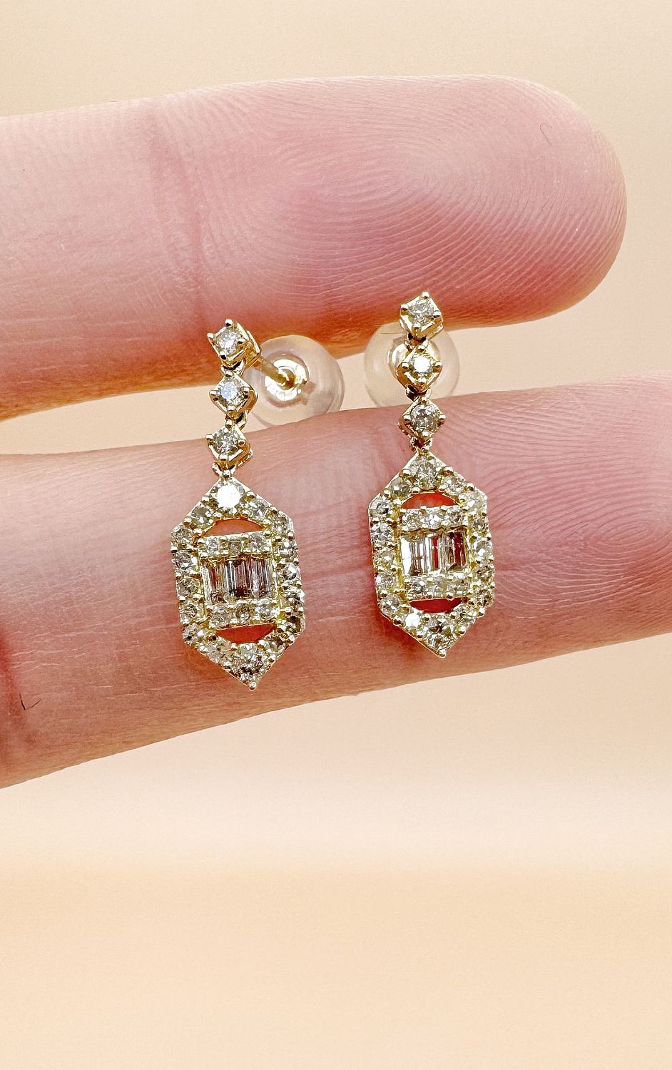 0.50 tcw Nel Dangling Earrings YG