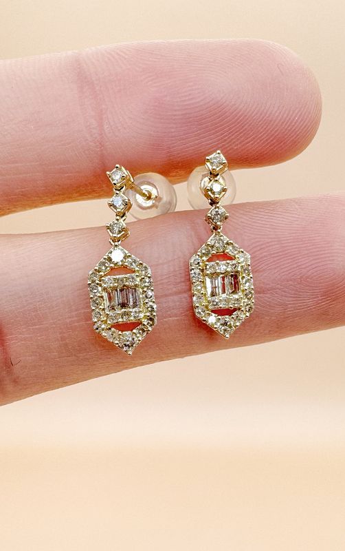 0.50 tcw Nel Dangling Earrings YG