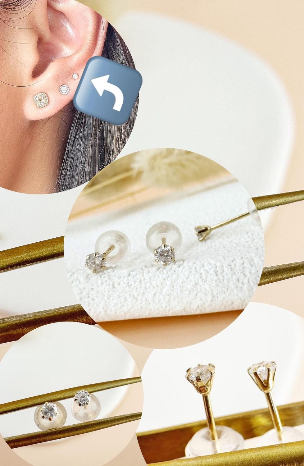 0.10 tcw Classic Mini Stud in 18k Yg