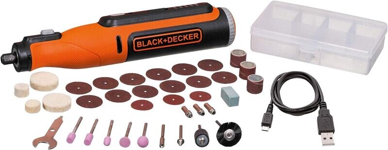 Kit Herramienta Rotativa Inalámbrica 25 pzas 8V Black &amp; Decker