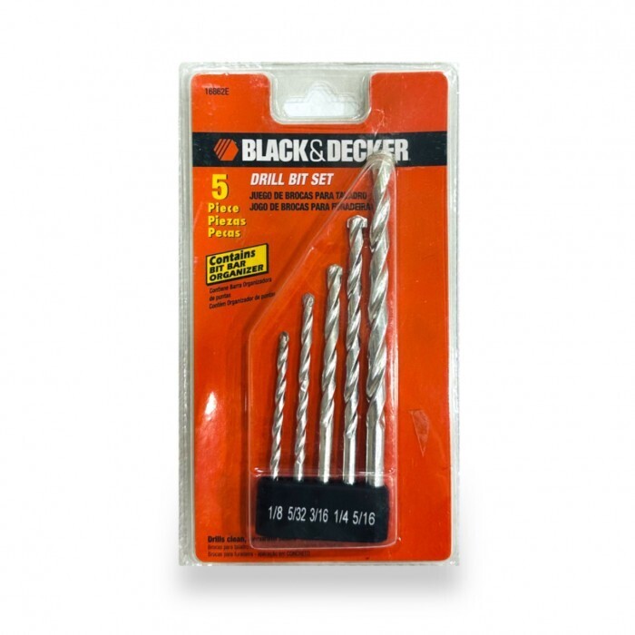 Set de mechas de concreto 5 pzas (1/8&quot;, 3/16&quot;,1/4&quot;,5/16&quot;- 3/8&quot;) Black &amp; Decker