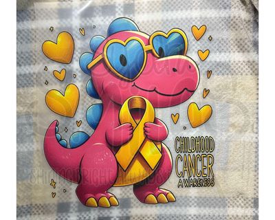 Childhood Cancer Awareness Pink Dino  - shirt