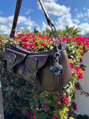 ✨New Silver Blueberry Bag Charm Keychain