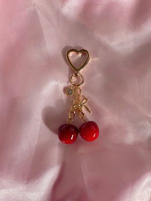 NEW Ombré Cherry Bag Charm Keychain