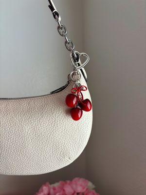 NEW Mini Red Ombré Bundle Cherries Bag Charm Keychain