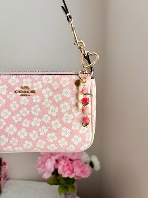 NEW Pikake &amp; Lily of the Valley Flower Bag Charm