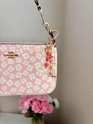 NEW Pikake &amp; Lily of the Valley Flower Bag Charm