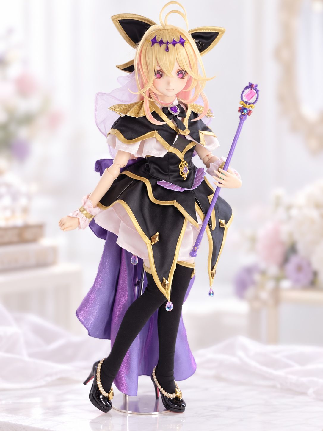 [FFB x D.D] Star Detective Precure! Cure Arcana Shadow Moria Ruruka Outfit and Staff for Dollfie Dream / MDD
