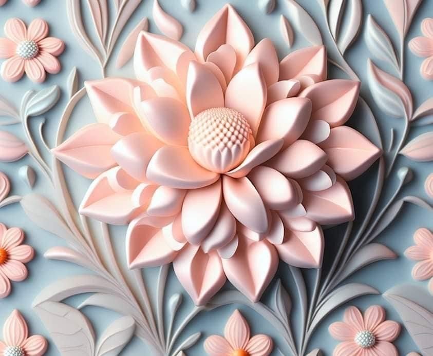 3D Pink Flower Tumbler