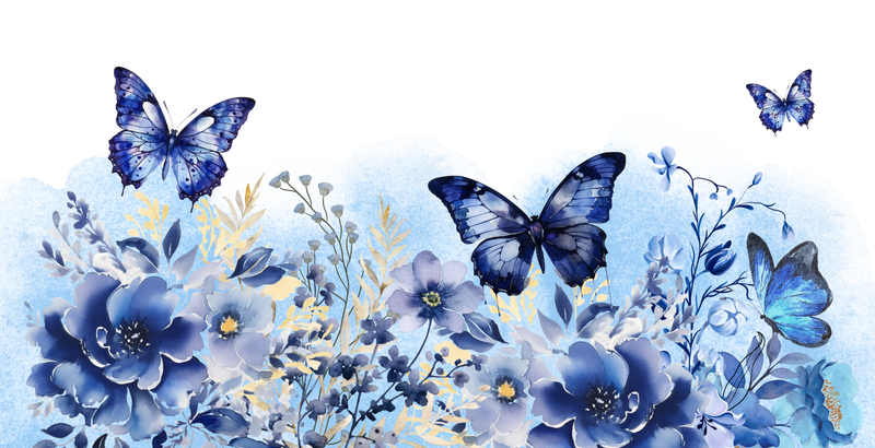 Blue butterflies