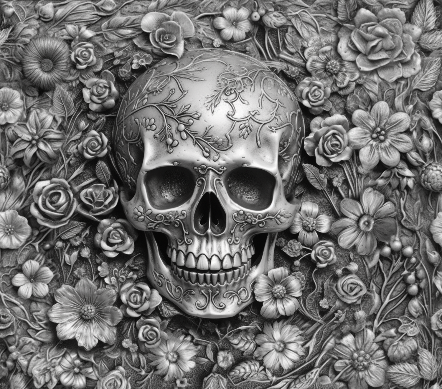 B&W Skull