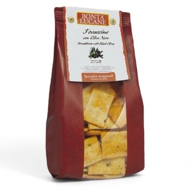 Focaccine Zwarte Olijven - 200gr
