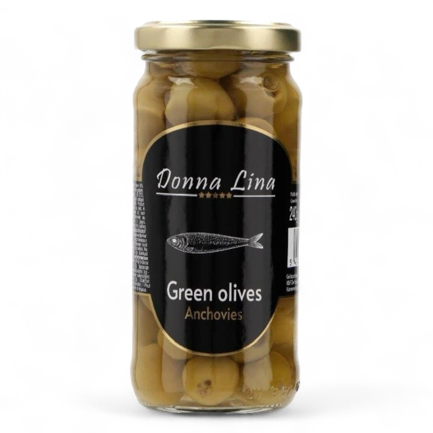 Groene Olijven met Ansjovis - 240gr