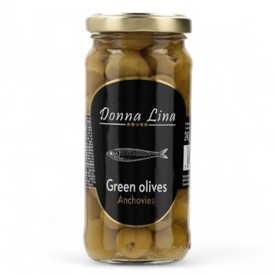 Groene Olijven met Ansjovis - 240gr