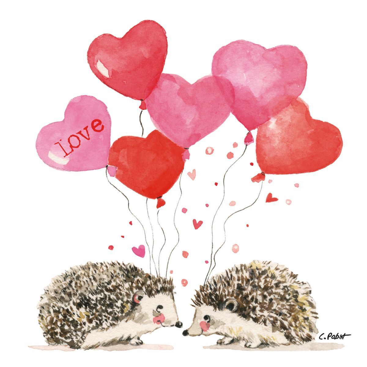 Hedgehogs In Love - 33x33cm