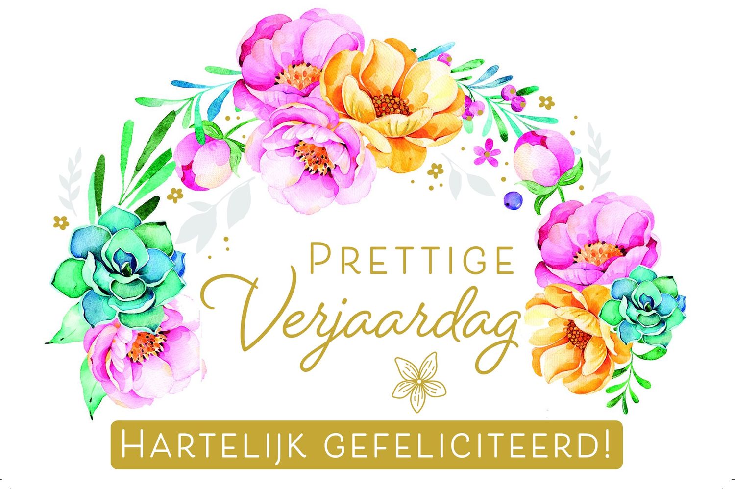 Prettige Verjaardag Bloemenboog