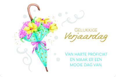 Gelukkige Verjaardag Paraplu