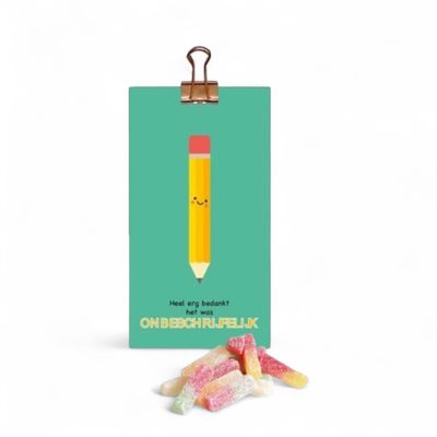 Bedanking Schooljaar Zure Staafjes - 200gr