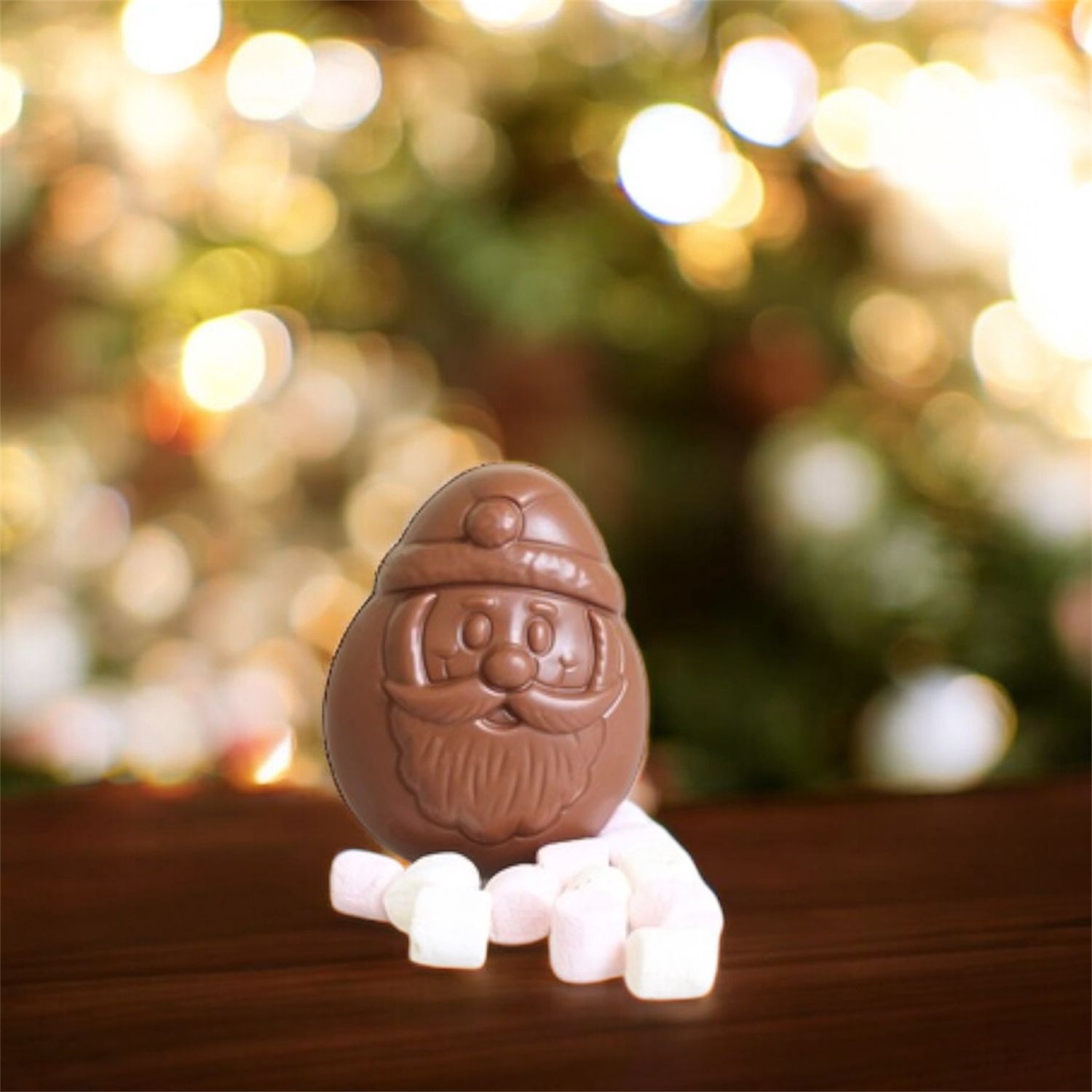 Chocolade Santa Bomb met mini marshmallows - 2 stks