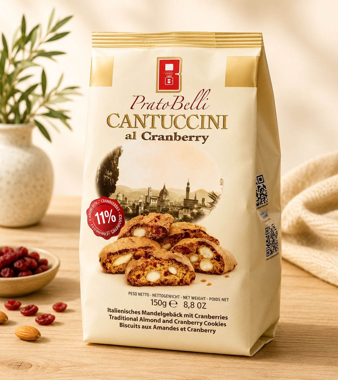 Cantuccini Veenbes &amp; Amandel - 150gr
