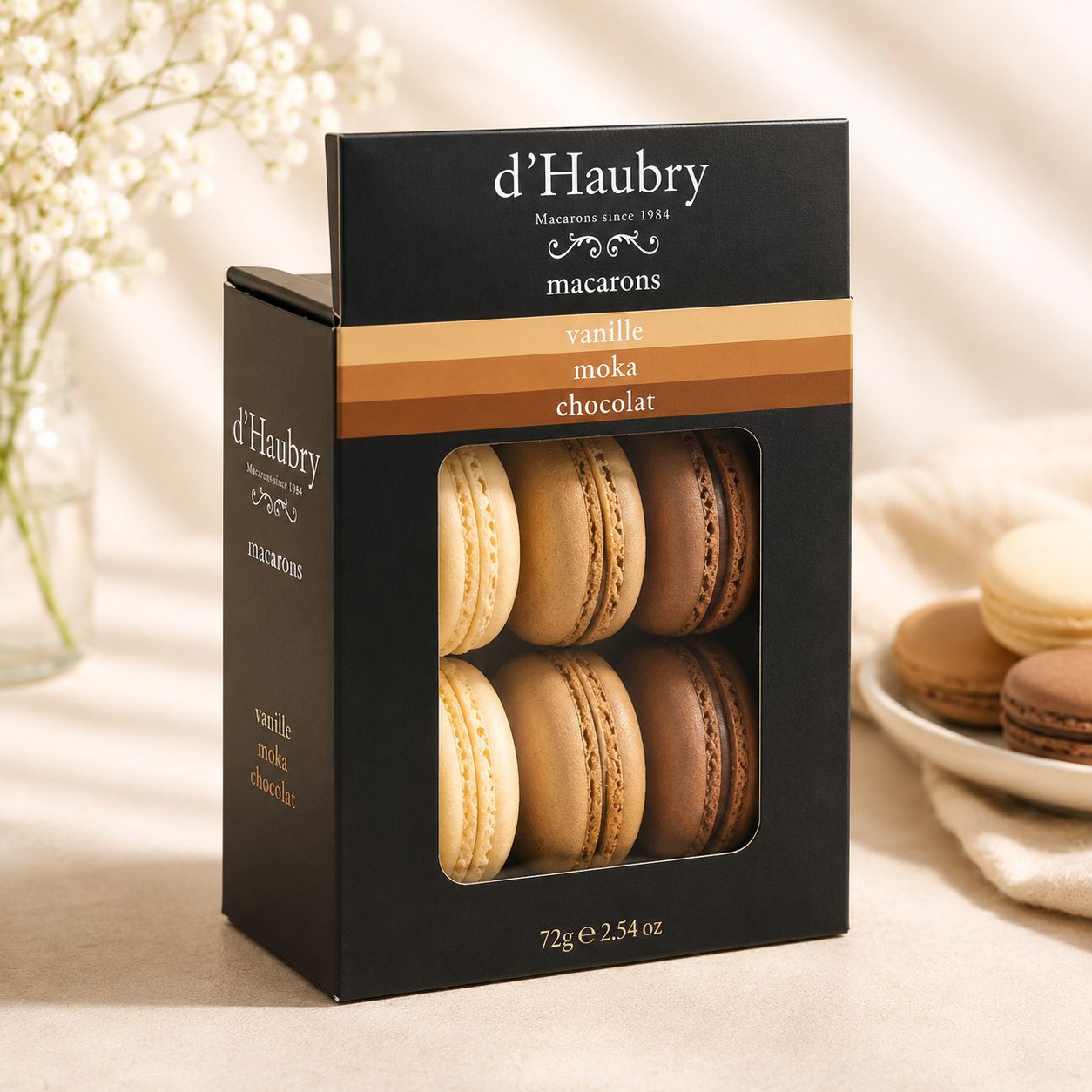 Macarons Vanille, Chocolade &amp; Mokka - 72gr