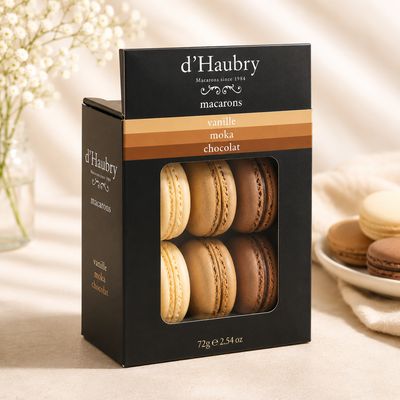 Macarons Vanille, Chocolade &amp; Mokka - 72gr