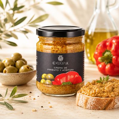 Tapenade Groene Olijven &amp; Rode Paprika - 180gr