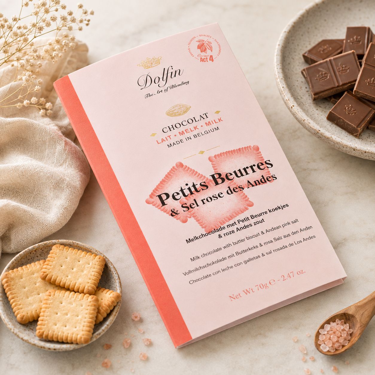 Tablet Melkchocolade &amp; Petit Beurre - 70gr