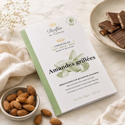 Tablet Melkchocolade &amp; Amandelen - 70gr