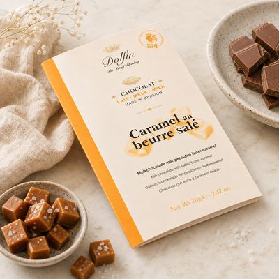 Tablet Melkchocolade &amp; Gezouten Karamel - 70gr