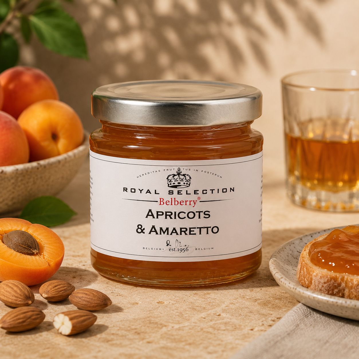 Abrikoos &amp; Amaretto Confituur - 130gr