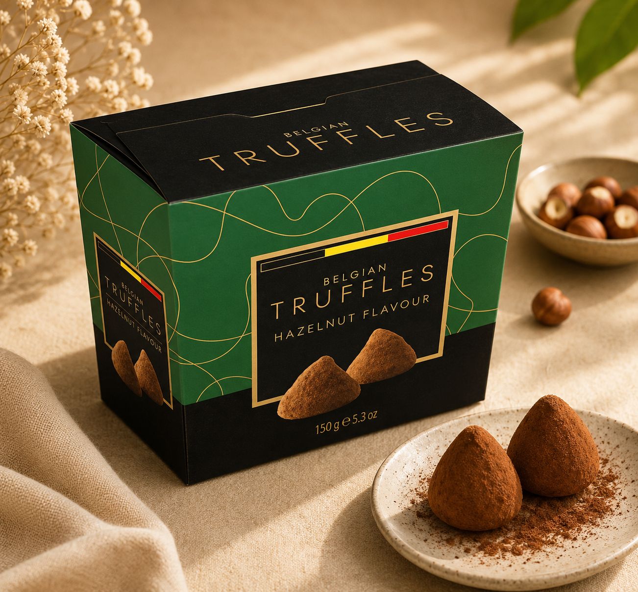 Cacao Truffels Hazelnoot - 150gr