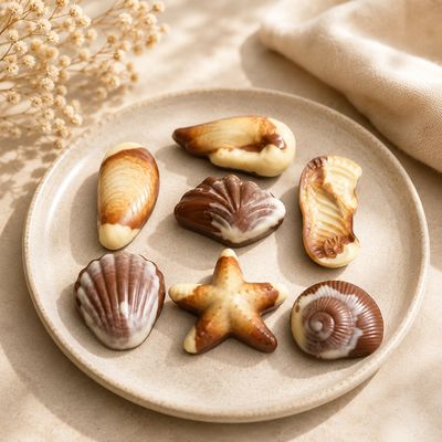 Zeevruchten Chocolade - Melk &amp; Wit Gemarmerd - 165gr